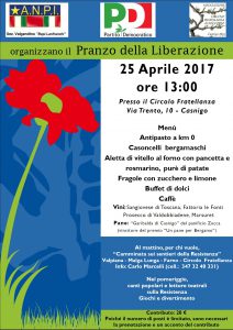 25 Aprile - Casnigo - Pranzo della liberazione 2017